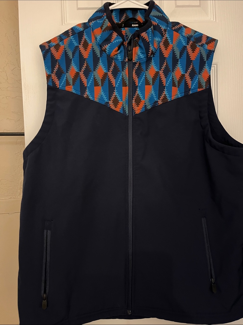 RANK*45 Men’s Western Navy Vest  
Size L